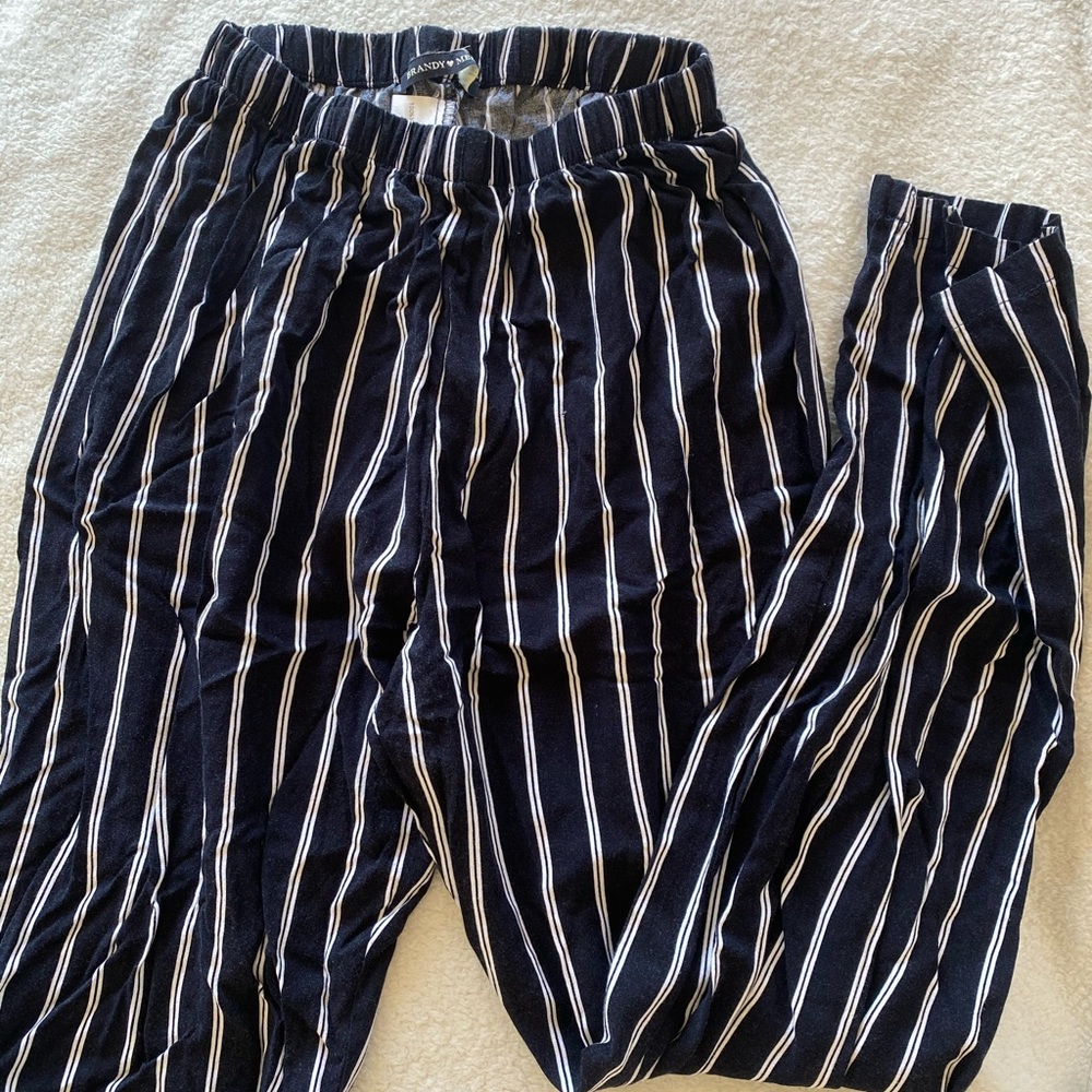 Brandy Melville Striped Flowy Pants